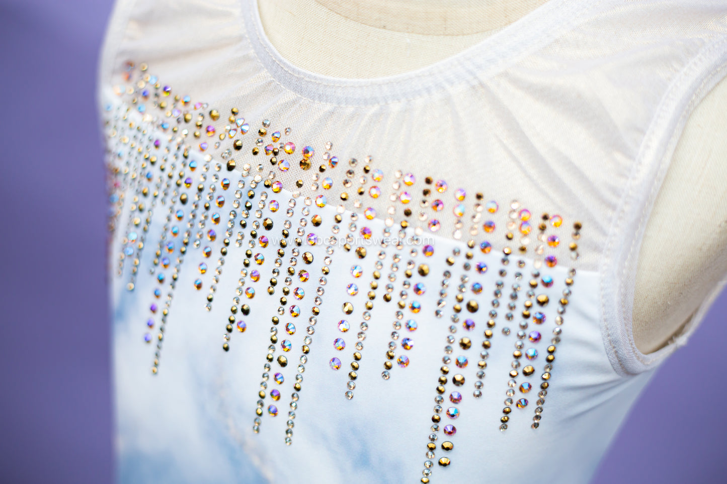 Marble twist back leotard, cbcsportswear