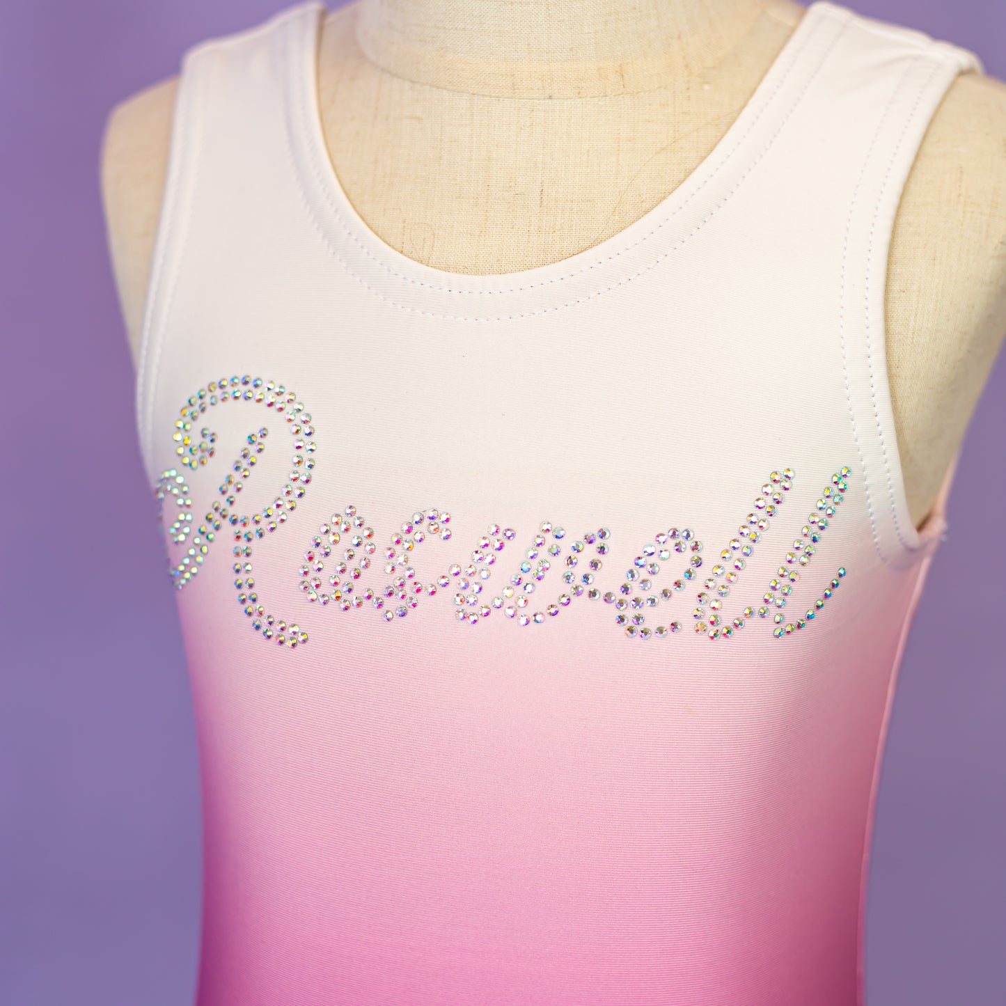 Personalized ombre leotard, custom sizing available, cbcsportswear