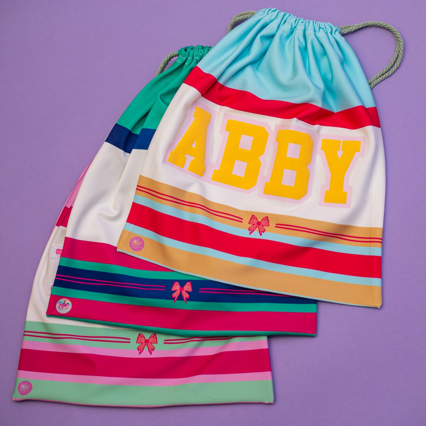 Pastel preppy grip bag for gymnast gift, cbcsportswear