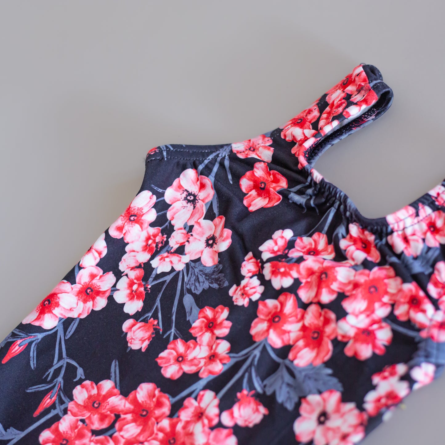 Softy tank leotard-Cherry Blossom Leotard