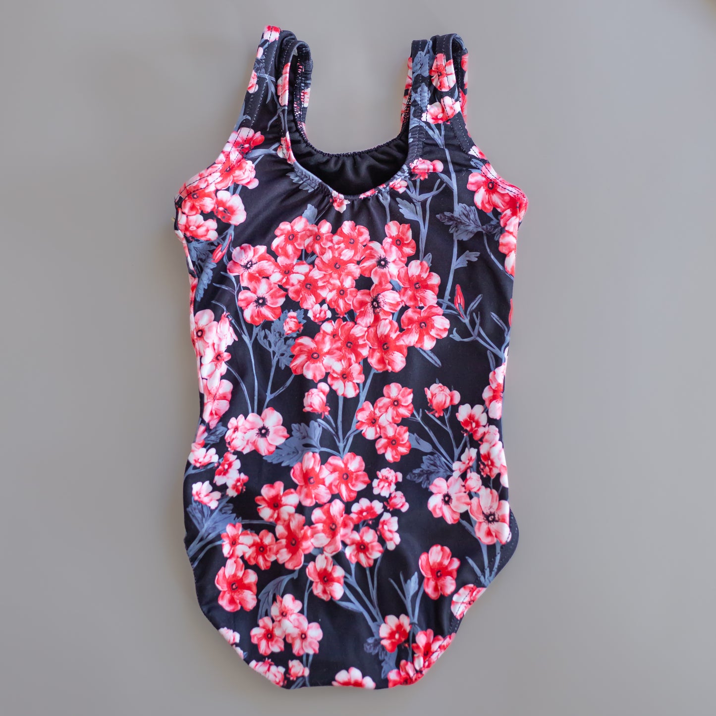 Softy tank leotard-Cherry Blossom Leotard