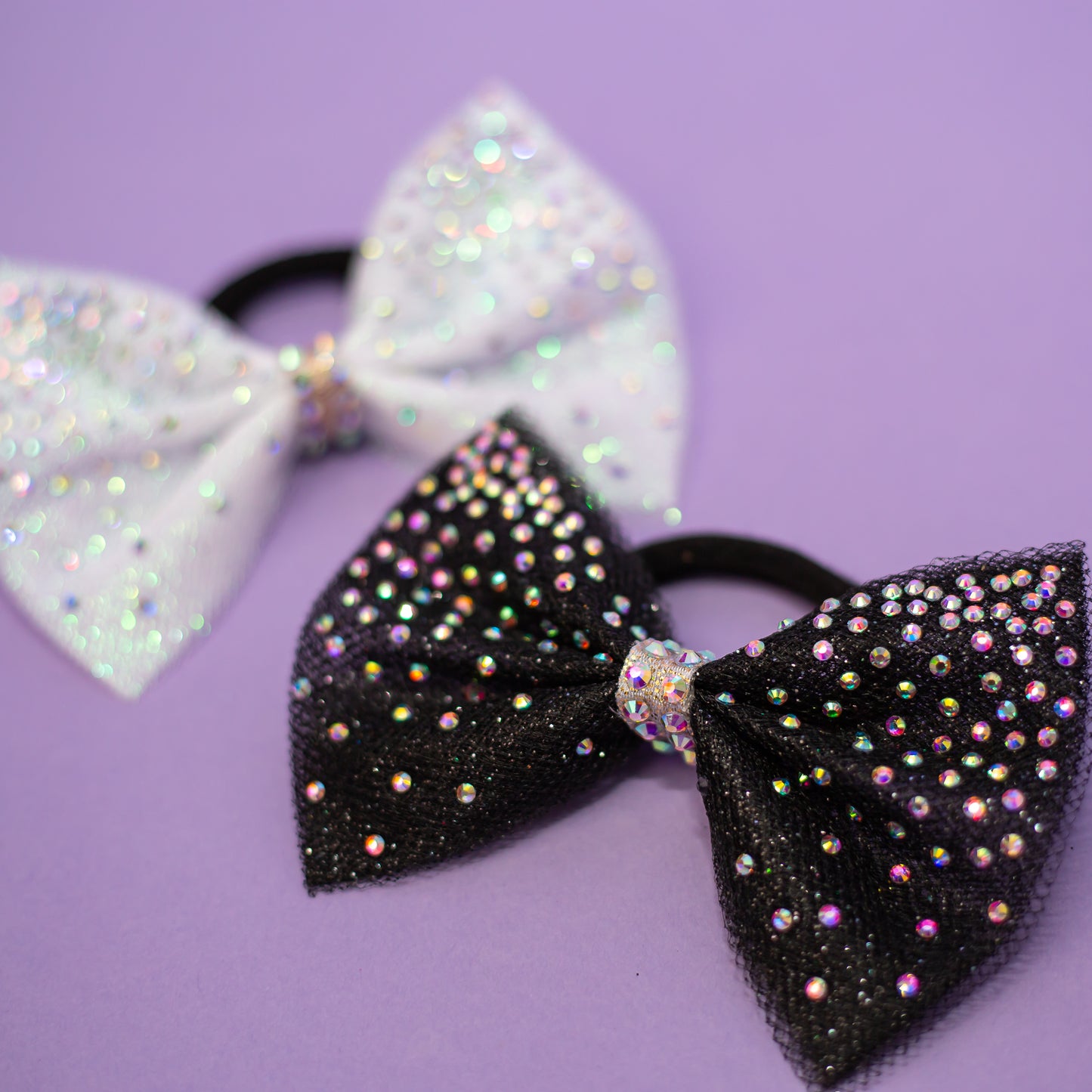 Rhinestone dipped hair bow, custom colors, cbcsportswear