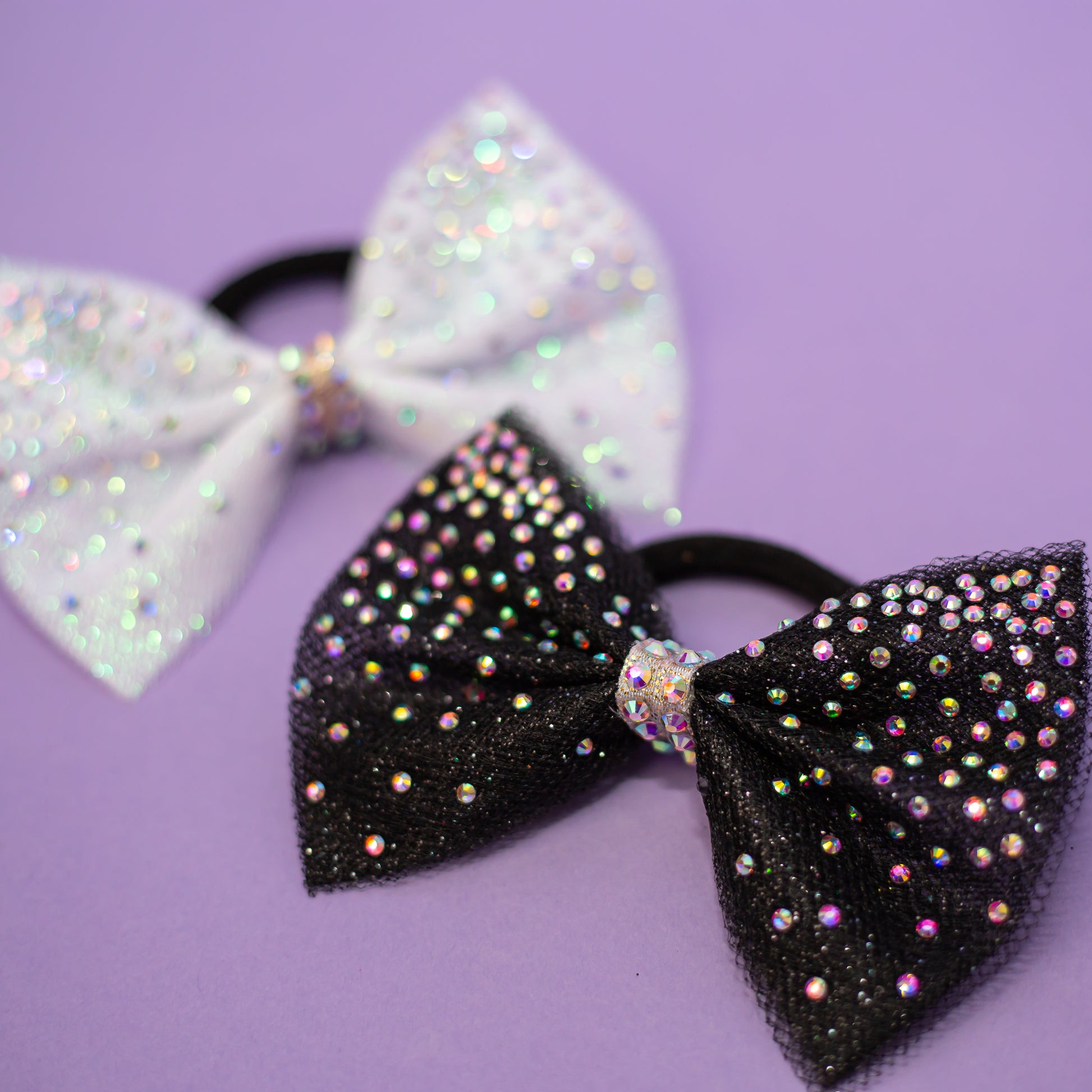 Rhinestone dipped hair bow, custom colors, cbcsportswear
