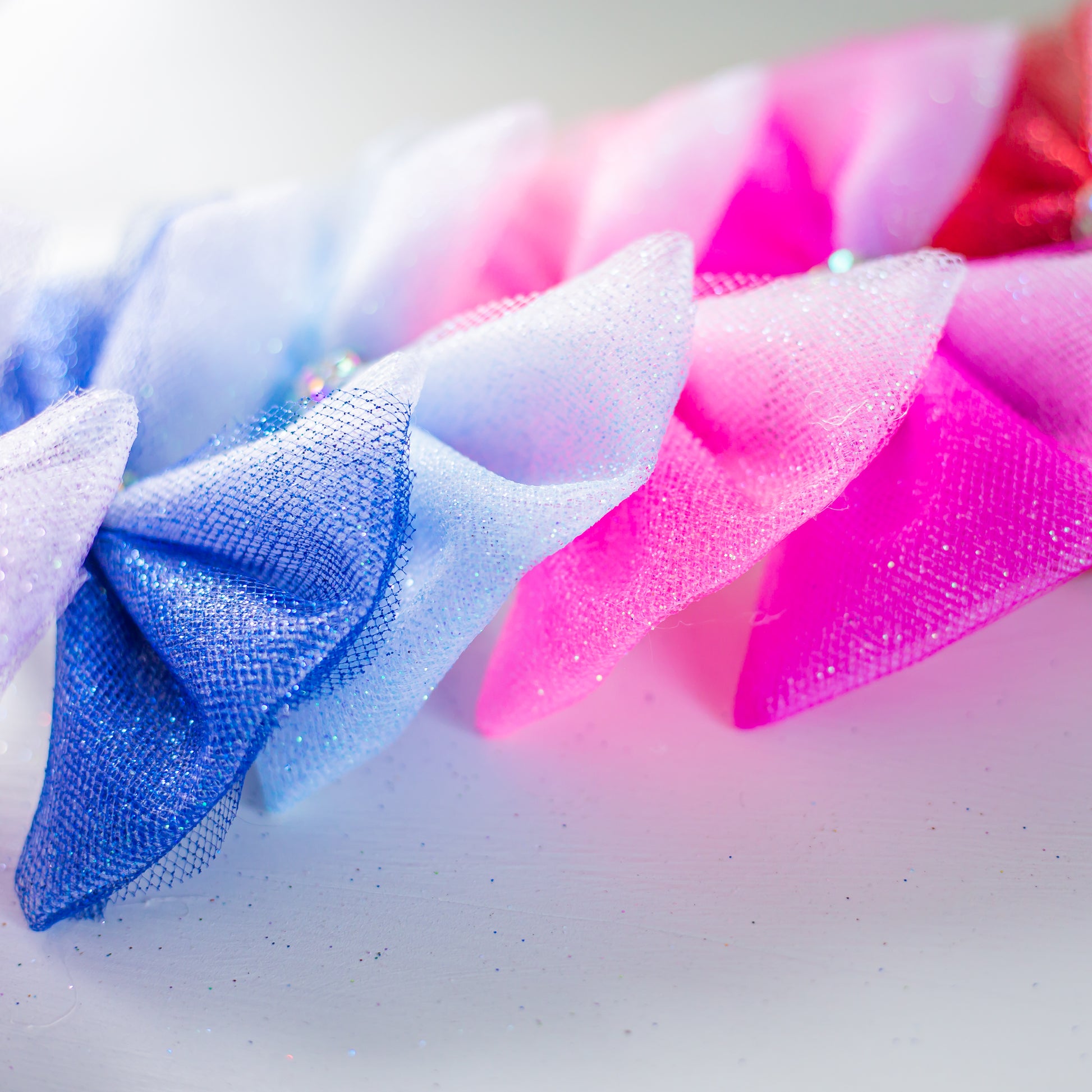 Ombre rhinestone hair bow for competition day, cbcsportswear