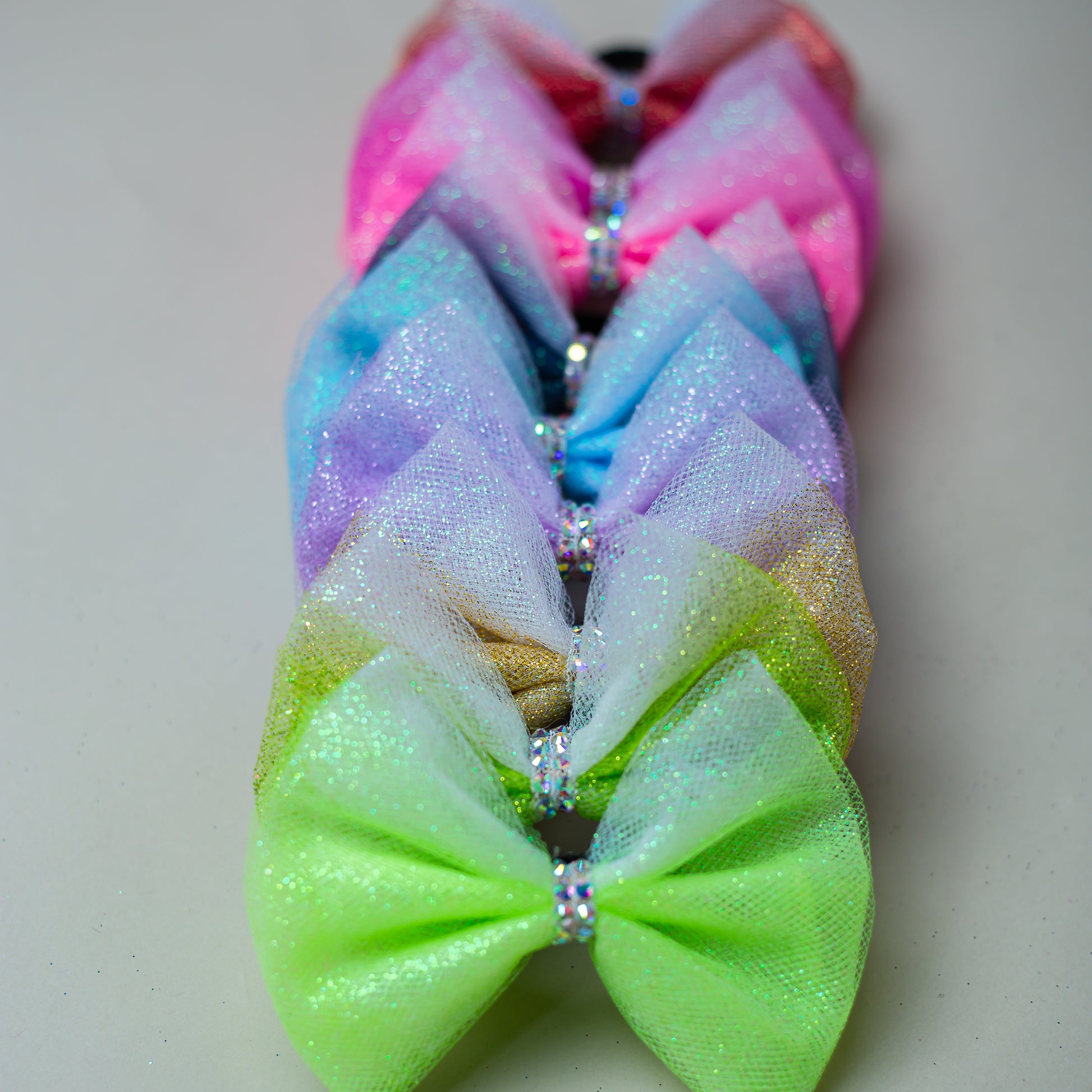 Ombre rhinestone hair bow, custom colors, cbcsportswear