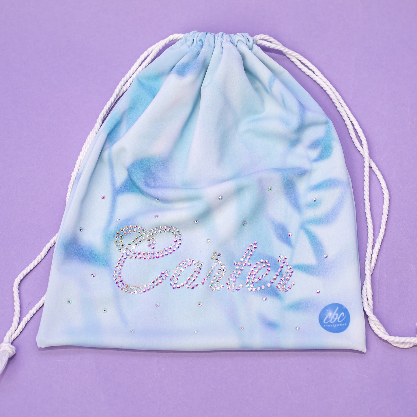 Rhinestone watercolor grip bag in blue, cbcsportswear