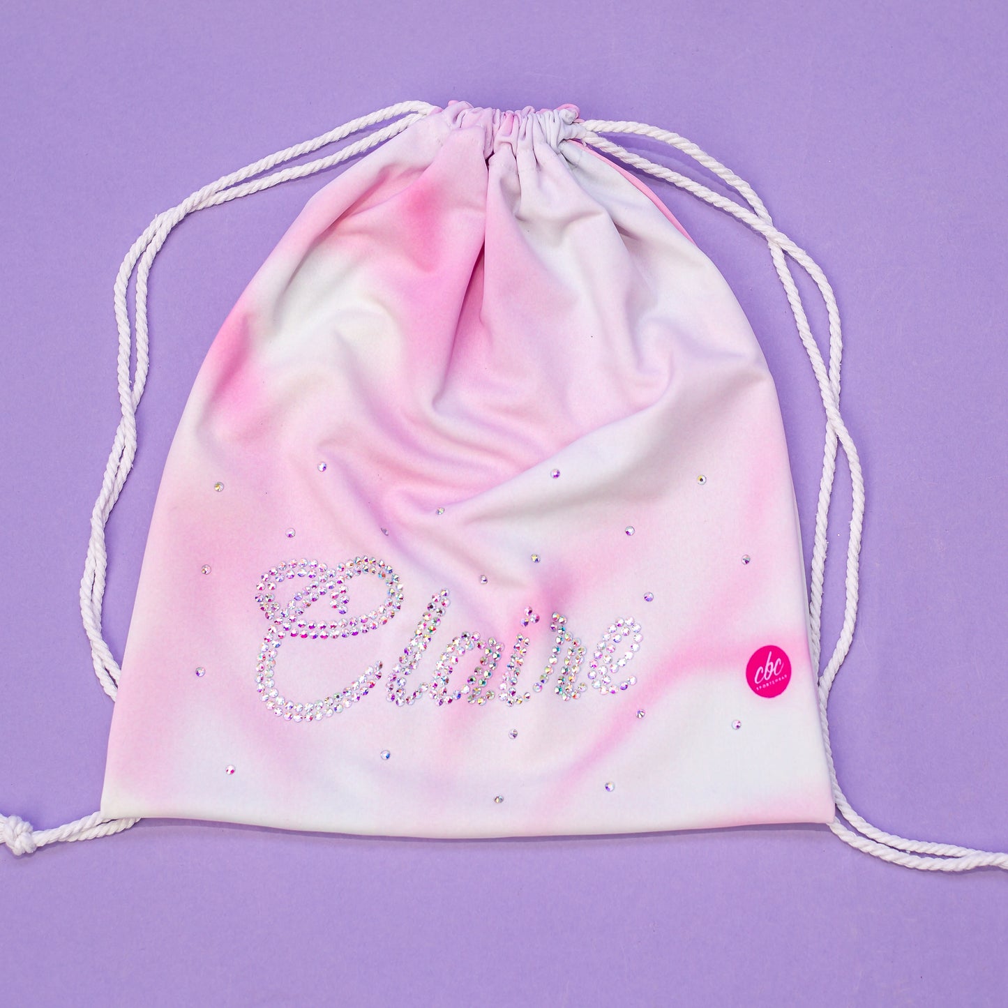 Rhinestone watercolor grip bag in purple, cbcsportswear