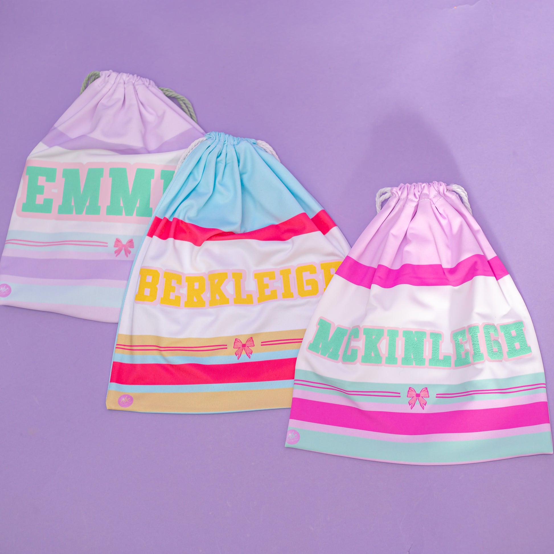Pastel preppy grip bags shown in all available colors, cbcsportswear