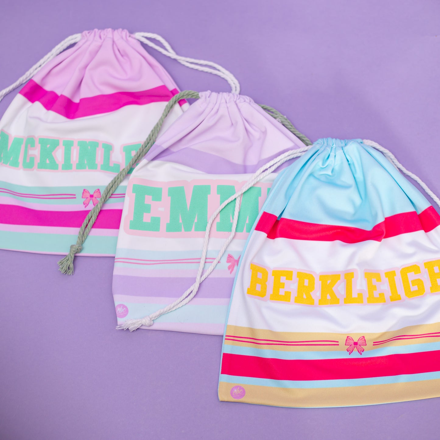 Pastel preppy grip bag for gymnastics practice and meets, cbcsportswear