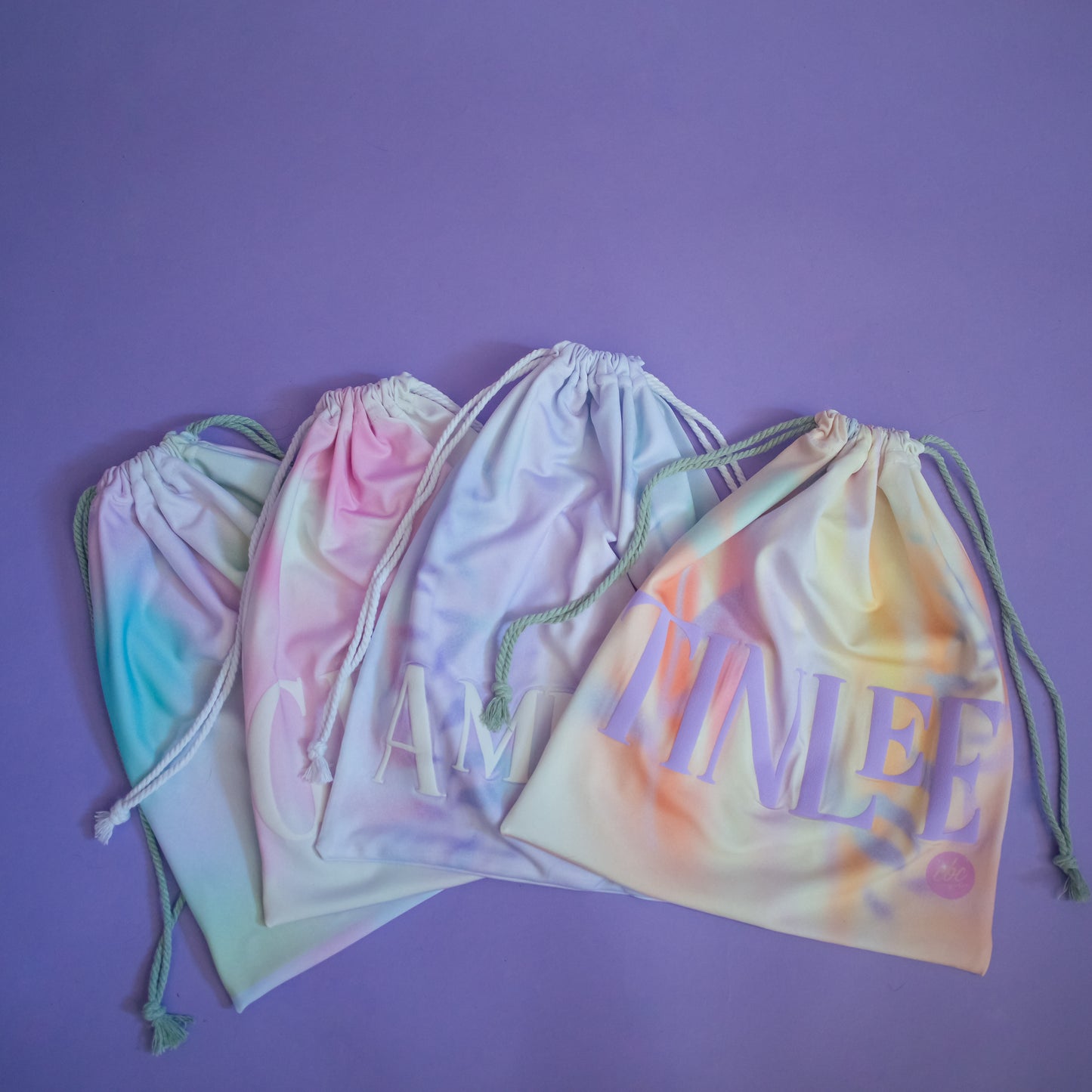 Watercolor grip bags shown in all available colors, cbcsportswear