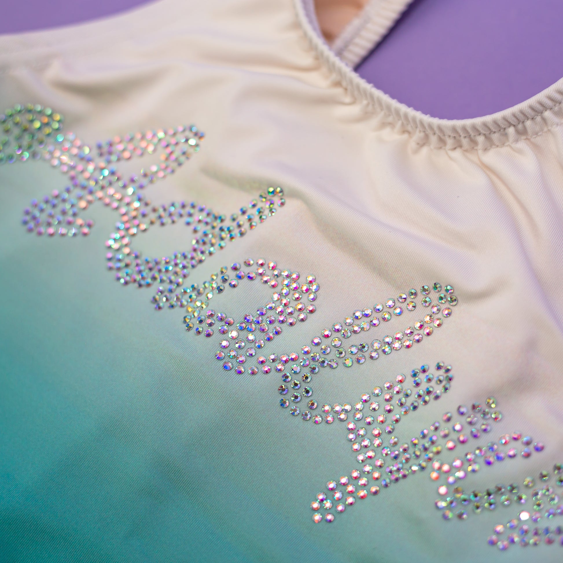 Custom ombre leotard for gymnastics competition, cbcsportswear