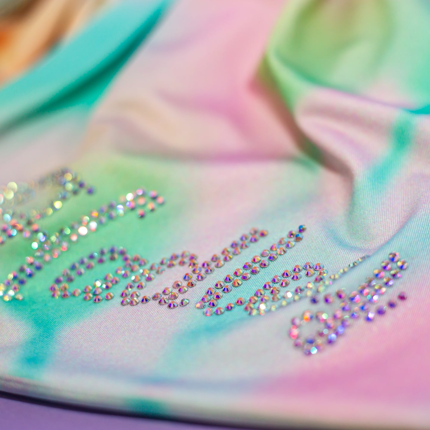 Crystal AB rhinestone personalization on grip bag, cbcsportswear