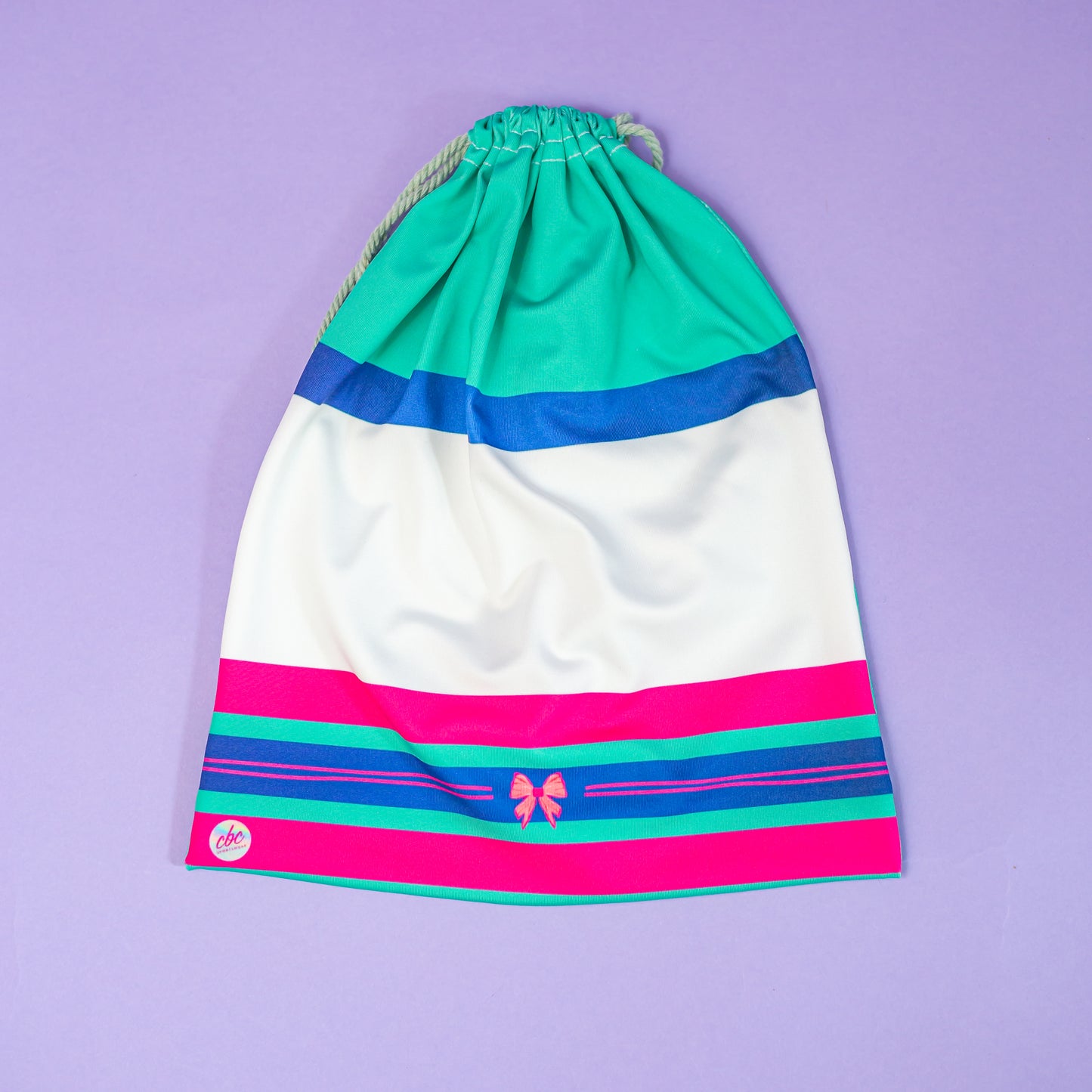 Pastel preppy grip bag in teal, cbcsportswear