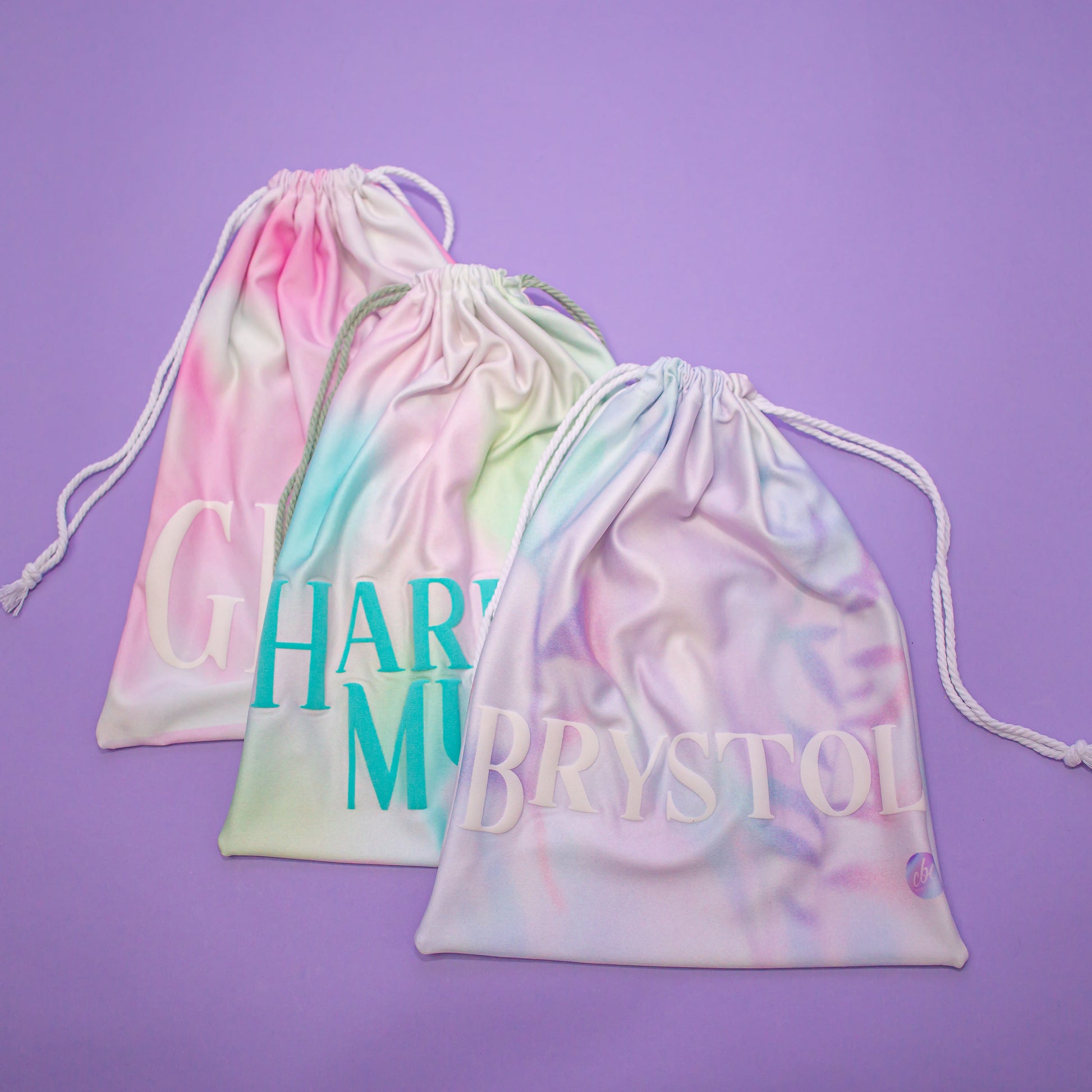 Watercolor grip bag with personalized name, cbcsportswear