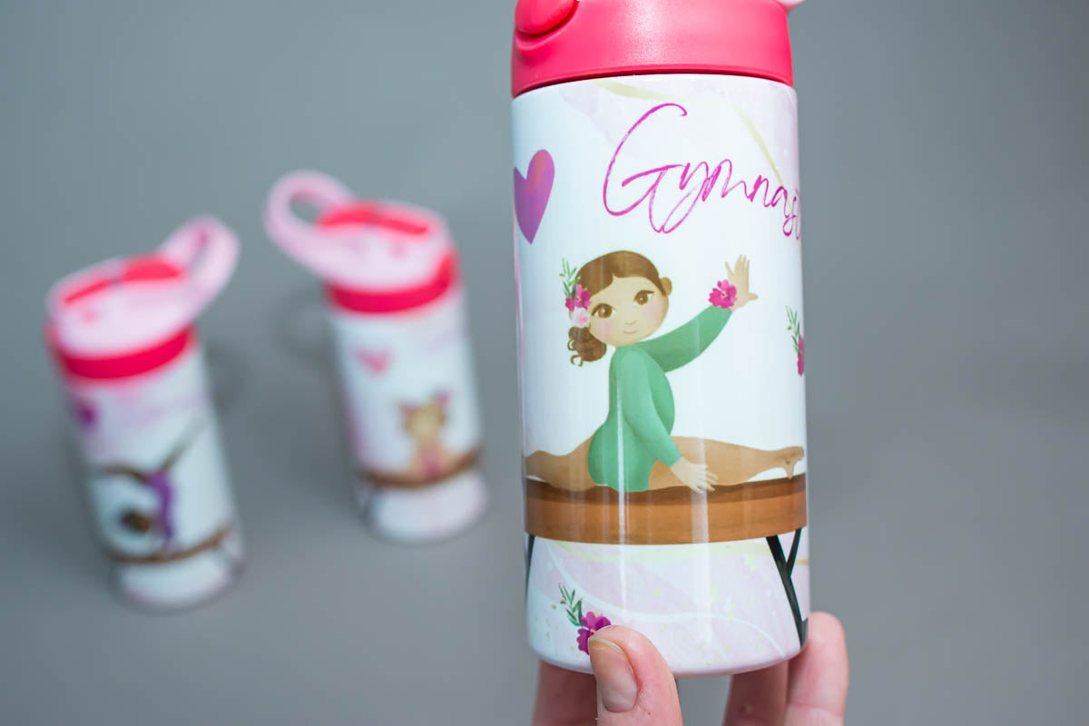 I Love Gymnastics Sippy Water Bottle