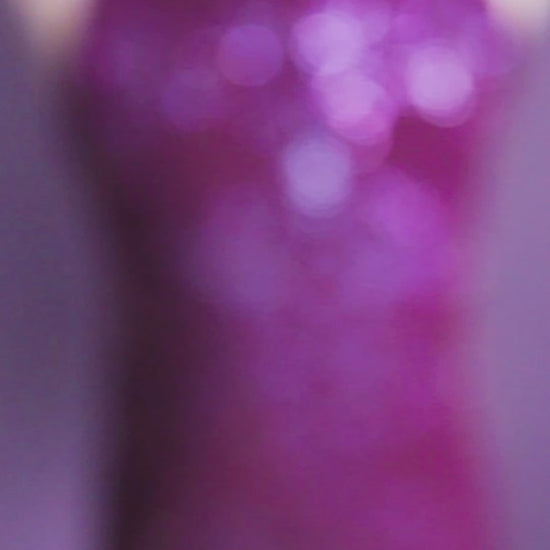 Video showcasing the Heiress gymnastics leotard with rhinestone sparkle details and strappy open-back design from the Phoenix Collection by cbcsportswear
