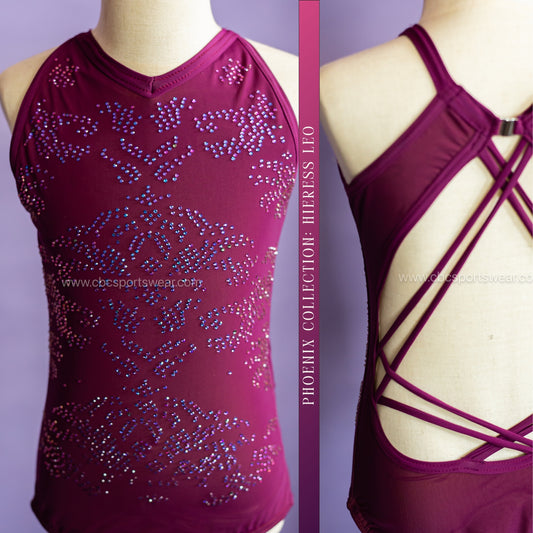 gymnastics leotard with strappy back leo rhinestone maroon leotard for gymnast sparkly leotards
