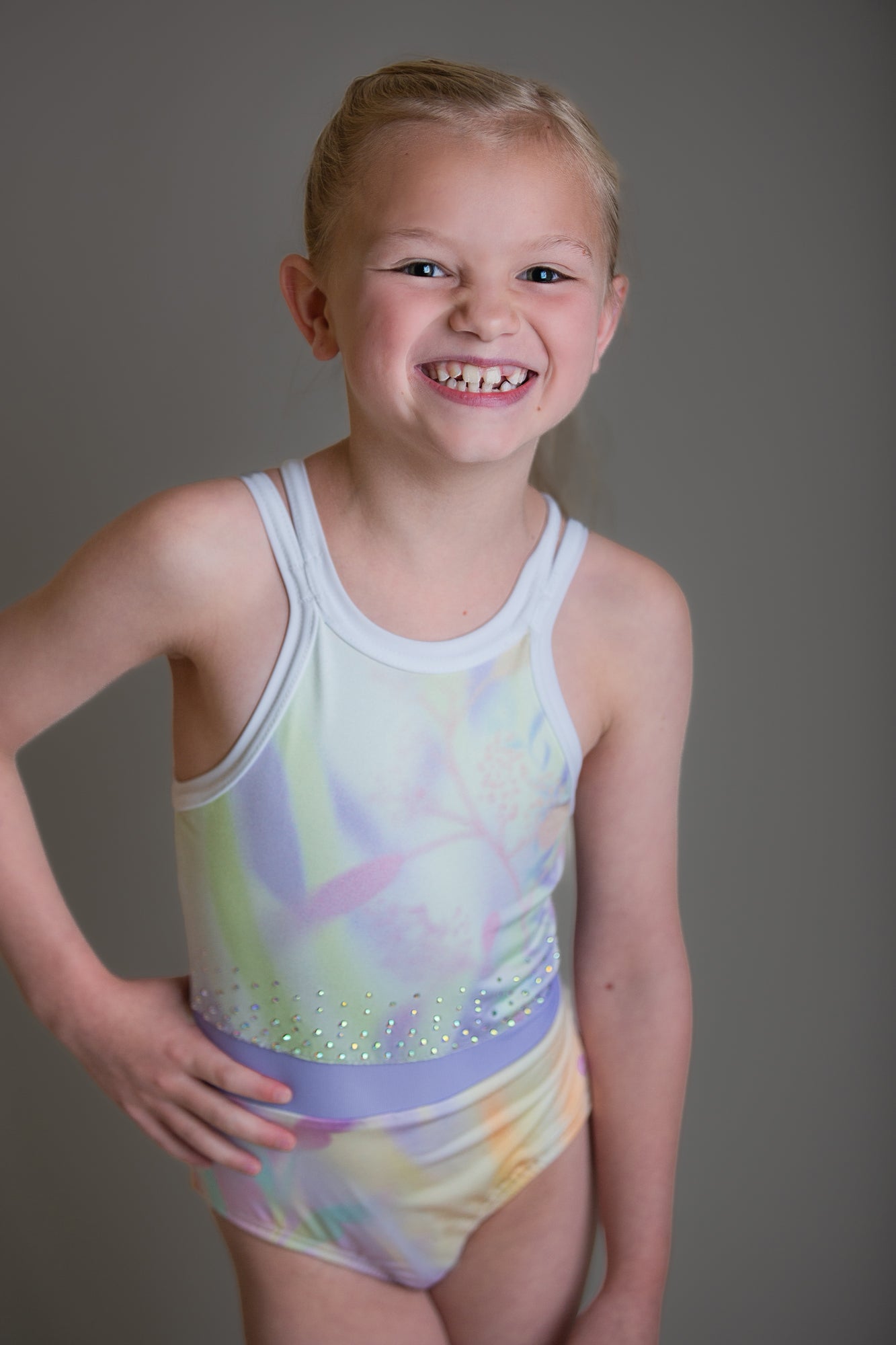 Watercolor Sparkle leotard